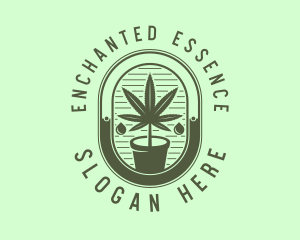 Marijuana Pot Plant logo design