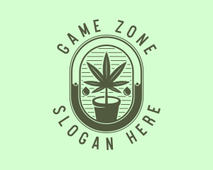 Marijuana Pot Plant logo
