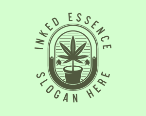 Marijuana Pot Plant logo design