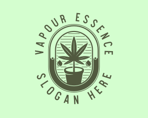 Marijuana Pot Plant logo design