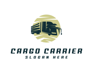 Construction Cargo Truck logo design