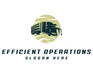 Construction Cargo Truck logo design