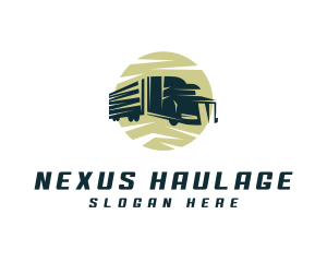 Construction Cargo Truck logo design