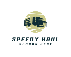 Construction Cargo Truck logo design