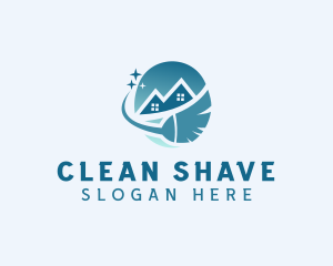 House Cleaning Broom logo design