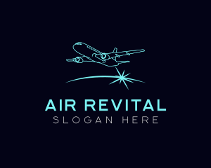 Airplane Aviation Airport logo design