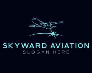 Airplane Aviation Airport logo