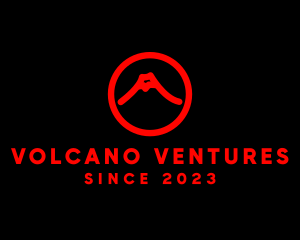 Modern Volcano Mountain logo design