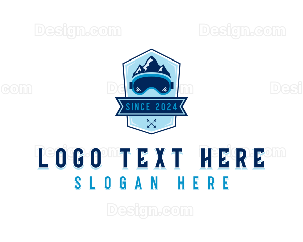 Mountain Skiing Sports Logo