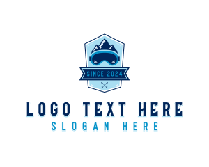 Mountain Skiing Sports Logo