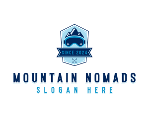 Mountain Skiing Sports logo design