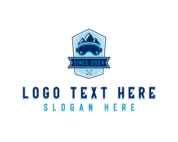Skiing logo example 2