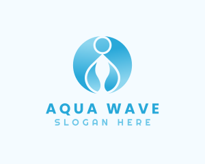 Gradient Water Droplet logo design