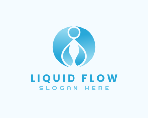 Gradient Water Droplet logo design