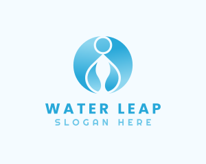 Gradient Water Droplet logo design