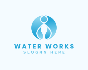 Gradient Water Droplet logo design