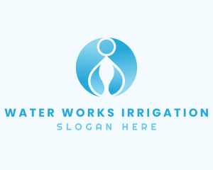 Gradient Water Droplet logo design