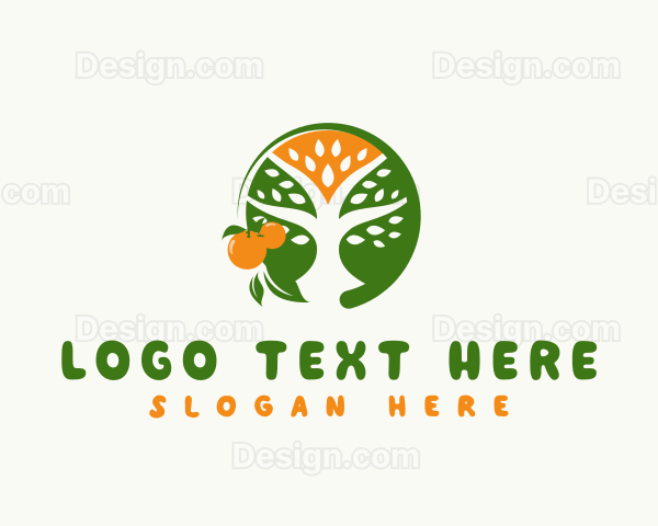 Orange Tree Fruit Logo