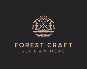 Nature Campsite Forest logo design