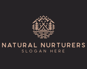 Nature Campsite Forest logo design