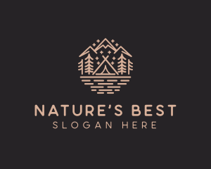 Nature Campsite Forest logo design