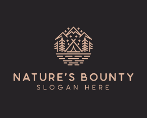 Nature Campsite Forest logo design