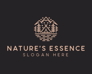 Nature Campsite Forest logo design