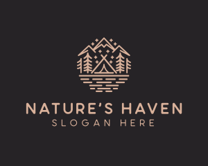 Nature Campsite Forest logo design