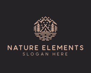 Nature Campsite Forest logo design