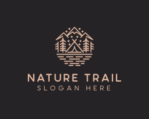 Nature Campsite Forest logo design