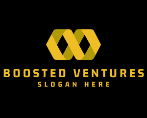 Gold Business Loop logo design