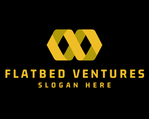 Gold Business Loop logo design