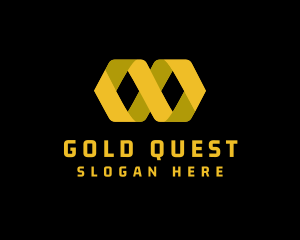 Gold Business Loop logo design