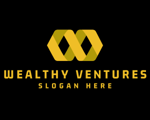 Gold Business Loop logo design