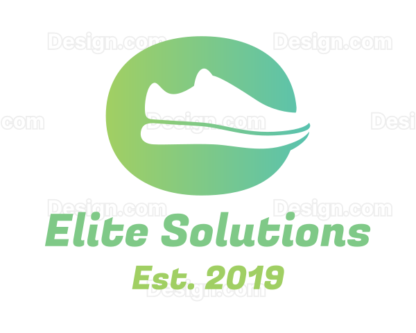 Green Sneaker Shoes Logo