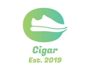 Green Sneaker Shoes logo design