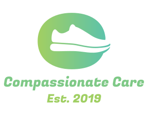 Green Sneaker Shoes logo design