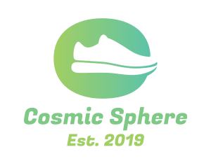 Green Sneaker Shoes logo design