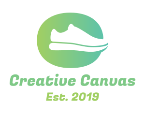 Green Sneaker Shoes logo design