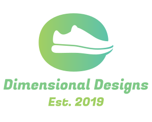 Green Sneaker Shoes logo design