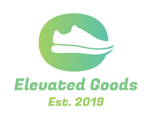 Green Sneaker Shoes logo design