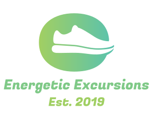 Green Sneaker Shoes logo design