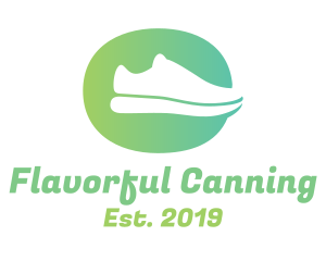 Green Sneaker Shoes logo design