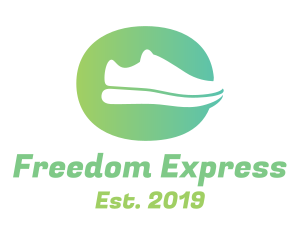 Green Sneaker Shoes logo design