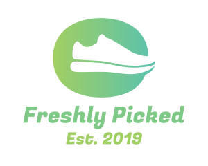 Green Sneaker Shoes logo design