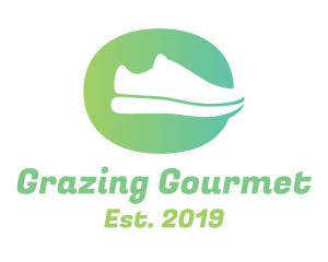 Green Sneaker Shoes logo design