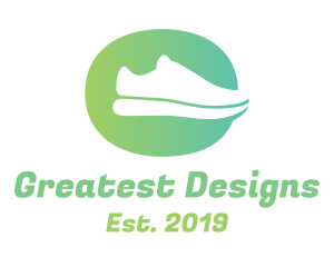 Green Sneaker Shoes logo design