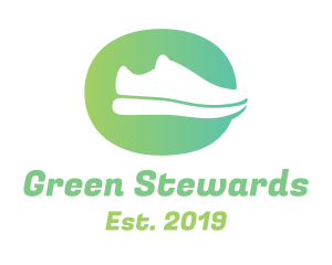 Green Sneaker Shoes logo design