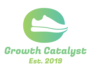 Green Sneaker Shoes logo design