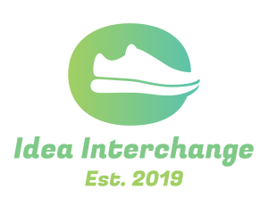 Green Sneaker Shoes logo design